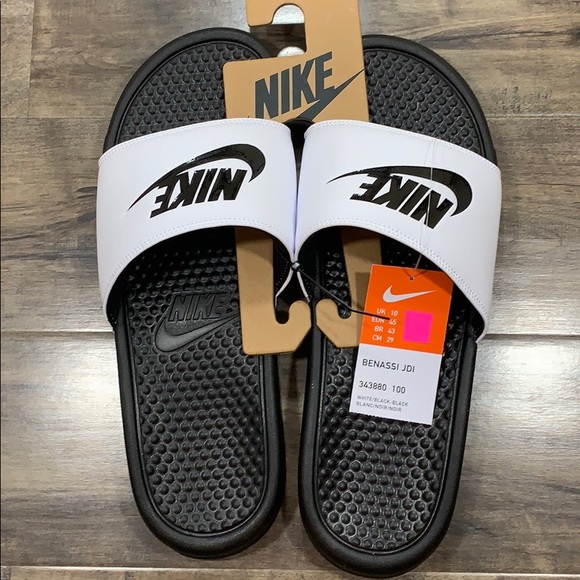 NIKE BENASSI JDI SLIDES white/black-black men’s - Picture 4 of 16